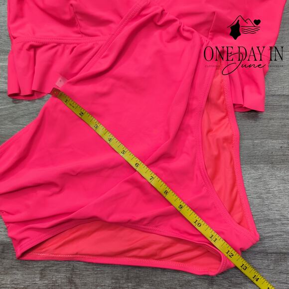 Tempt Me High Waist Ruffle Bikini Swimsuit Size M - Picture 6 of 7